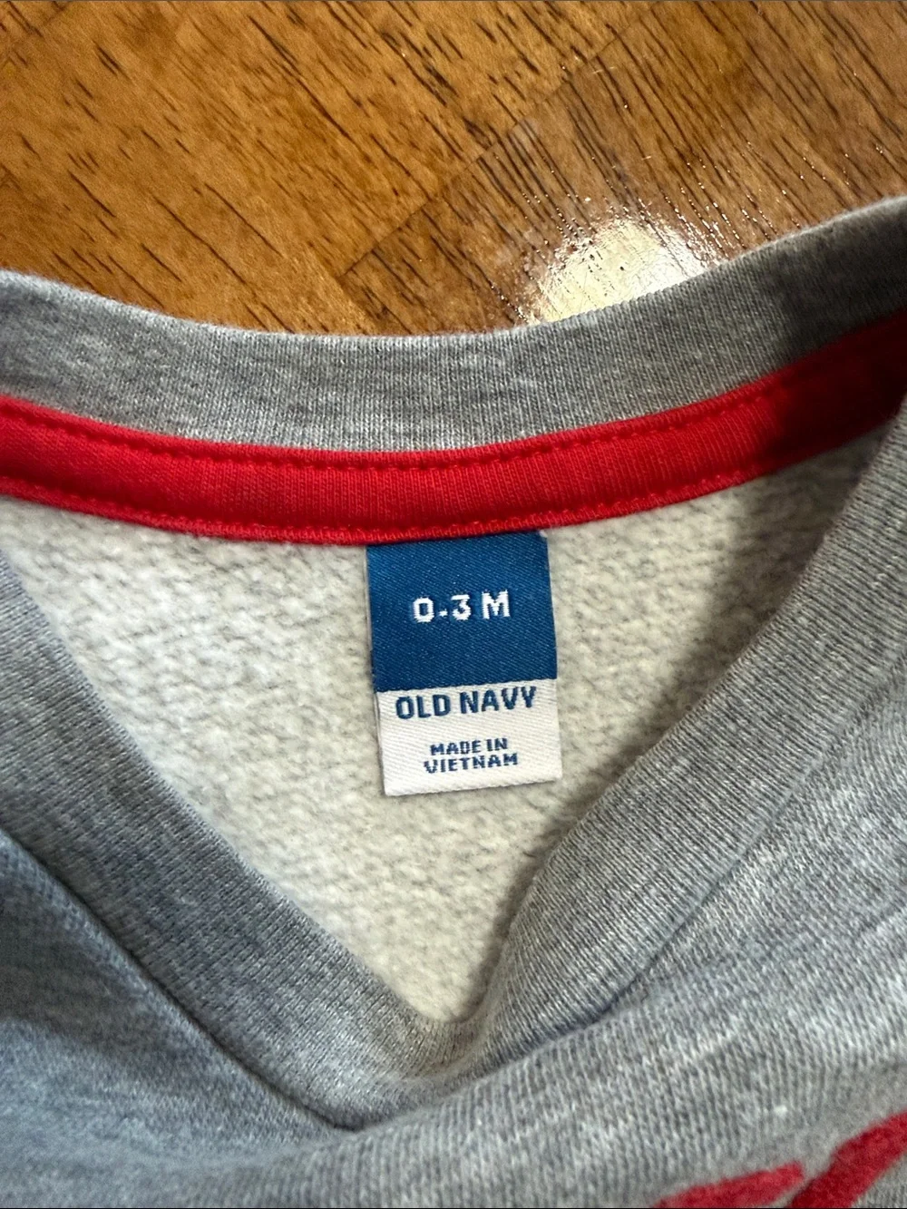 Old Navy Gray Crewneck Sweatshirt with Red 'Heart Breaker' Applique